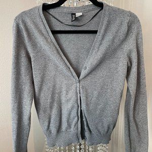 Gray Button Up Cardigan